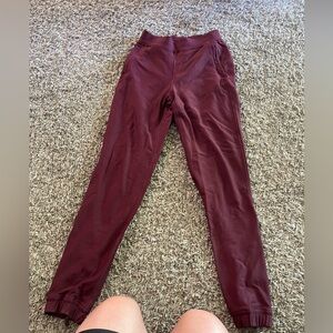 Lululemon Maroon Athletic jeggings with High Waistband